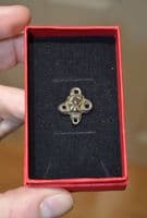 A pleasant and unusual Anglo Saxon embossed bronze four way decorative mount, Kent. SOLD