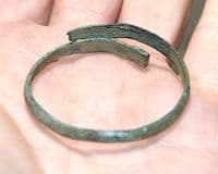 A pleasant Bronze Age Childs bronze spiral bracelet, Germany SOLD