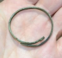 A pleasant Bronze Age Childs bronze spiral bracelet, Germany SOLD