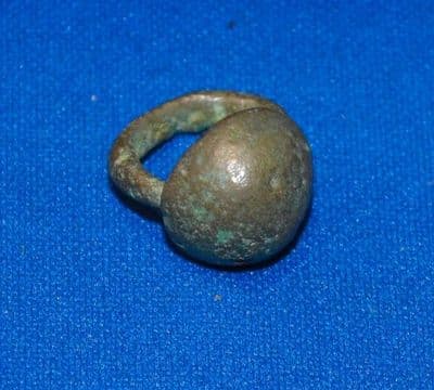 A pleasant Celtic bronze domed horse harness strap mount, British. SOLD