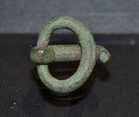 A pleasant Early Anglo Saxon bronze buckle with pin, Oxfordshire.