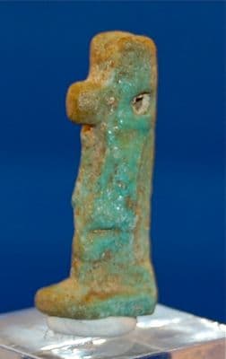 A pleasant faience amulet of Anubis, Jackal headed God of the underworld. SOLD