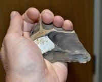 A pleasant Lower Paleolithic pointed flint hand axe, Hoxne, Suffolk. SOLD