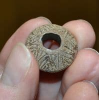 A pleasant Medieval lead Spindle Whorl from London. SOLD