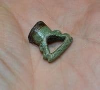 A pleasant Norman / Early Medieval period bronze Hunting Dog leash swivel terminal, Cambs SOLD