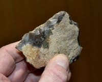 A pleasant Palaeolithic (Neanderthal) flint flake knife tool, Lynford Quarry, Norfolk.