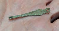 A pleasant Roman bronze nail cleaner from a portable cosmetic set or chatelain, Oxfordshire. SOLD
