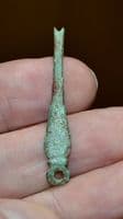 A pleasant Roman bronze nail cleaner from a portable cosmetic set or chatelain, Oxfordshire. SOLD