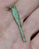 A pleasant Roman bronze nail cleaner from a portable cosmetic set or chatelain, Oxfordshire. SOLD