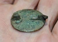 A pleasant Roman bronze oval plate brooch found in Cambridgeshire. SOLD