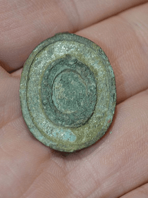 A pleasant Roman bronze oval plate brooch found in Cambridgeshire. SOLD