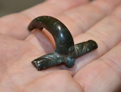 A pleasant steeply arched Roman bronze 