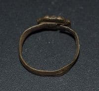 A pleasant Tudor period ladies bronze decorative finger ring, Yorkshire. SOLD