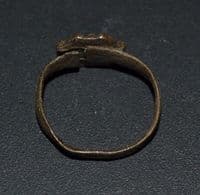 A pleasant Tudor period ladies bronze decorative finger ring, Yorkshire. SOLD