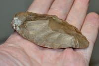 A rare and excellent Upper Paleolithic / Predynastic Egyptian flint knife,  Fayuum, Egypt. SOLD