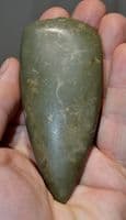 A rare and stunning Pre-Columbian Taino Culture polished Jadeite / Nephrite axe, Hispaniola. SOLD