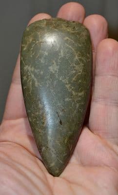 A rare and stunning Pre-Columbian Taino Culture polished Jadeite / Nephrite axe, Hispaniola. SOLD
