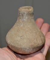 A rare and unusual Iron Age (Celtic period) terracotta flask with suspension holes, Germany. SOLD