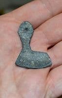 A rare and unusual Viking lead Bearded Axe pendant, Northern Europe SOLD