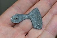 A rare and unusual Viking lead Bearded Axe pendant, Northern Europe SOLD