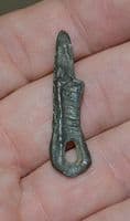 A rare and unusual Viking lead Dagger pendant / Talisman, Northern Europe.