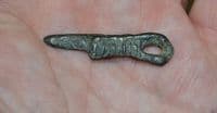 A rare and unusual Viking lead Dagger pendant / Talisman, Northern Europe.
