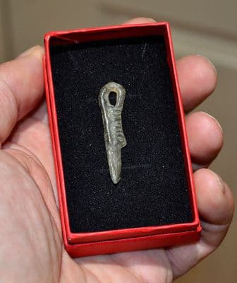 A rare and unusual Viking lead Dagger pendant / Talisman, Northern Europe.