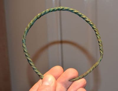 A rare and very affordable Late Bronze Age, bronze neck Torc found in the Yorkshire Wolds, SOLD