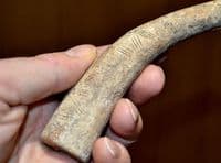 A rare Anglo Saxon carved and decorated bone knife handle, Ipswich, Old Collection. SOLD