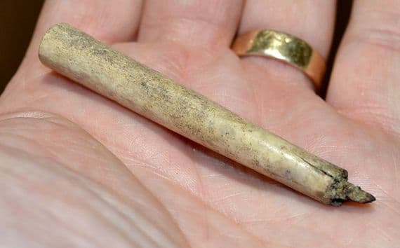 A rare Anglo Saxon carved bone knife handle, Ipswich, Old Collection. SOLD