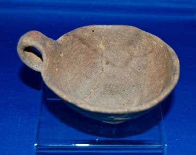 A rare Bronze age pottery drinking cup excavated in Holland. SOLD