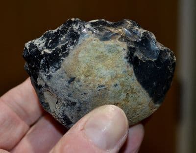 A rare, early Lower Paleolithic flint Proto-Hand Axe/Chopper, Pakefield, Suffolk. SOLD