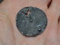 A rare late Anglo Saxon / Viking lead-pewter disc brooch featuring a raised dot design, found in River Thames, London. SOLD