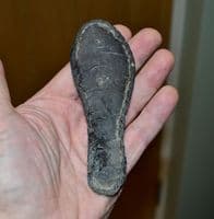 A rare leather sole from a Tudor Period Childs shoe, Wapping, London. SOLD