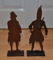 A rare pair of hand made & painted wooden military figures by Lt. E.V.Howell c.1930 (K26) SOLD