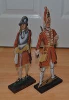 A rare pair of hand made & painted wooden military figures by Lt. E.V.Howell c.1930 (K26) SOLD