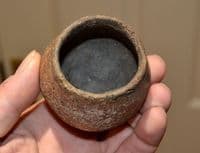 A rare small Bronze age clay pot or cup excavated in Germany, SOLD