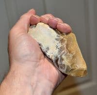 A robust and pleasant Mesolithic flaked hand axe, Barton-on-sea, Hants (N83) SOLD