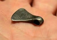 A scarce and excellent Celtic silver Axe pendant with punched decoration on either side. SOLD