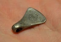 A scarce and excellent Celtic silver Axe pendant with punched decoration on either side. SOLD