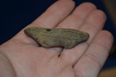A scarce and unusual hand modelled terracotta Roman childs toy animal?, British SOLD