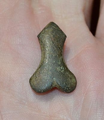 A scarce and unusual Medieval bronze 