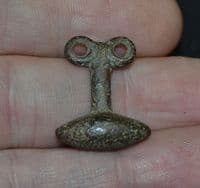A scarce and unusual Roman bronze clothing toggle fastener, Buckinghamshire SOLD