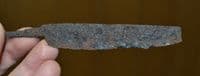 A scarce Anglo Saxon iron knife blade found in the River Thames, London. SOLD