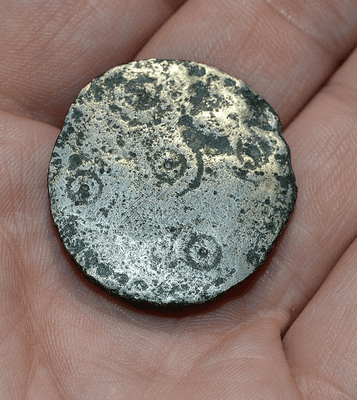 A scarce Early Anglo Saxon Silvered bronze disc brooch from North Yorkshire. SOLD