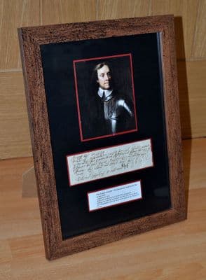 A scarce, framed English Civil War, Parliamentarian Army Tax Receipt, 1654 (K42) SOLD