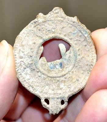 A scarce Roman votive lead mirror found in Yorkshire. SOLD