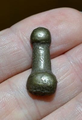 A scarce, stylized  Roman bronze Phallic Amulet, River Thames foreshore, London. SOLD