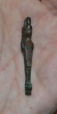 A scarce type of Roman bronze figurative clasp from a casket or small chest, N. Yorkshire.  SOLD