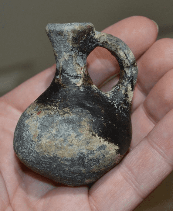 A small but pleasant Late Bronze Age Palestinian juglet (Repaired) SOLD
